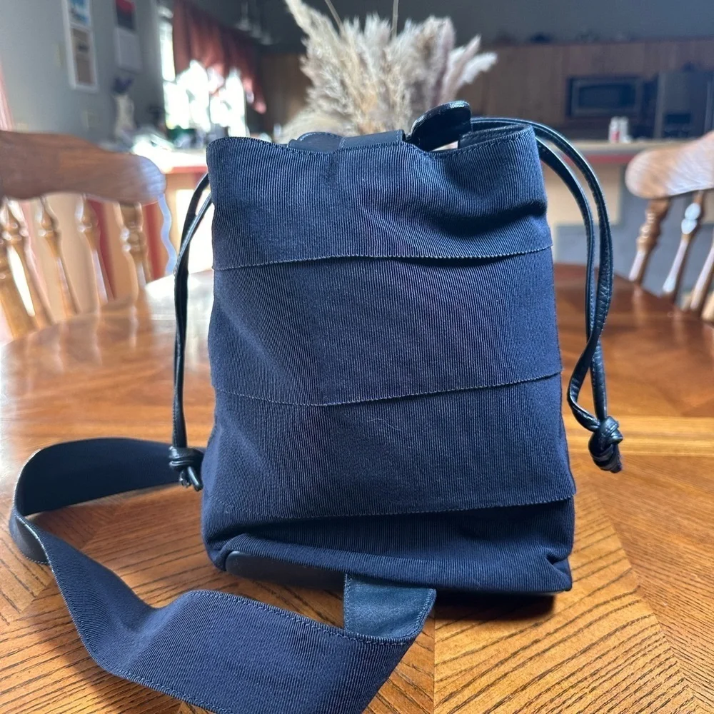 Salvatore Ferragamo Bucket Sling Bag Navy Blue